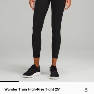 Lululemon Wunder Train High Rise Tight 25” Size 2